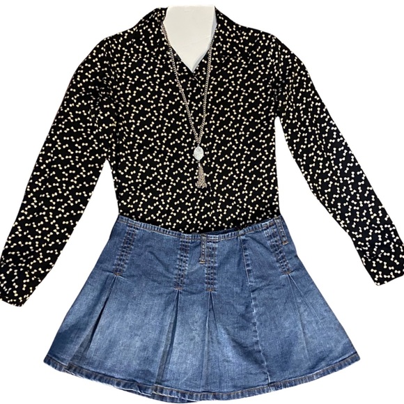 Lauren Conrad Womens Button Down Shirt , Womens Printed Button Down Shirt - Picture 9 of 11